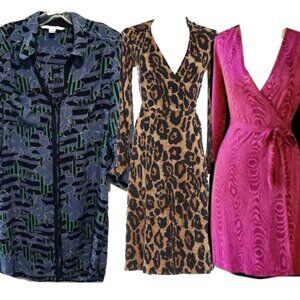 Diane Von Furstenburg Silk Dresses Leopard Size 4